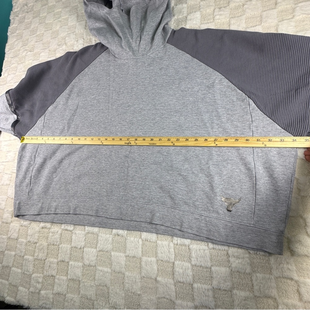 Under Armour Project Rock‎ Oversized All Day Hustle Hoodie Women's Large Gray - Picture 11 of 12